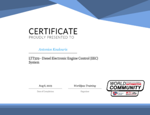 diesel electronic control unit certificate