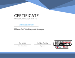 fuel trim diagnostic certificate